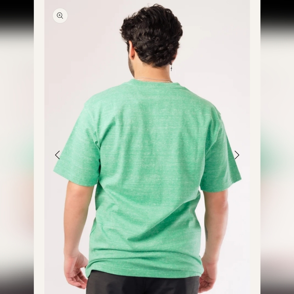 CARHARTT Loose Fit Logo Tee Green Men's NWT - Picture 3 of 5